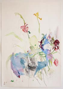 Bunch, Graphite, Watercolour and Tape on paper, 59cm x 42cm, 2014