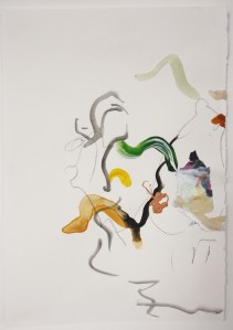 Mono, Graphite, Watercolour and collage on paper, 21cm x 14.5 cm, 2014