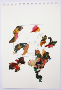 Shadow, Graphite and Dried Acrylic Paint on Paper, 29cm x 21cm, 2013