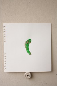 Question, Dried Acrylic Paint on Paper, 2013