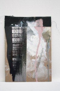 Photograph, acrylic, oil paint and graphite on old sketch book, 2013
