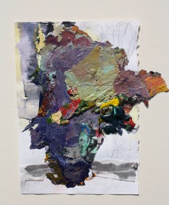 Shadowed Bloom (New Masters), mixed media on paper, 2013