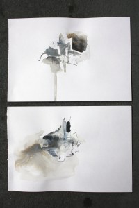 Pair, pen, watercolour & emulsion on paper, 2011