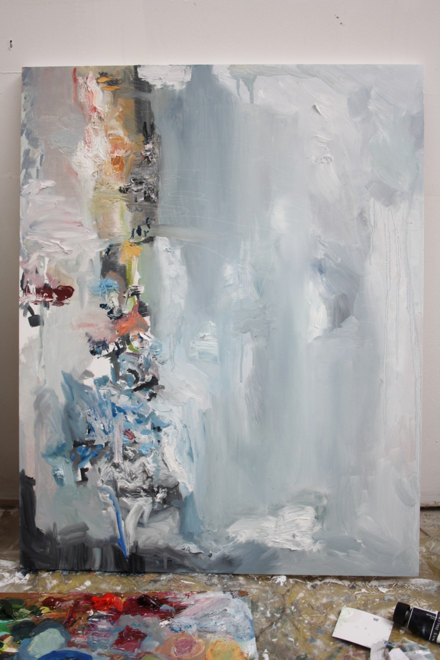 Oil on Board, Studio View, 2013