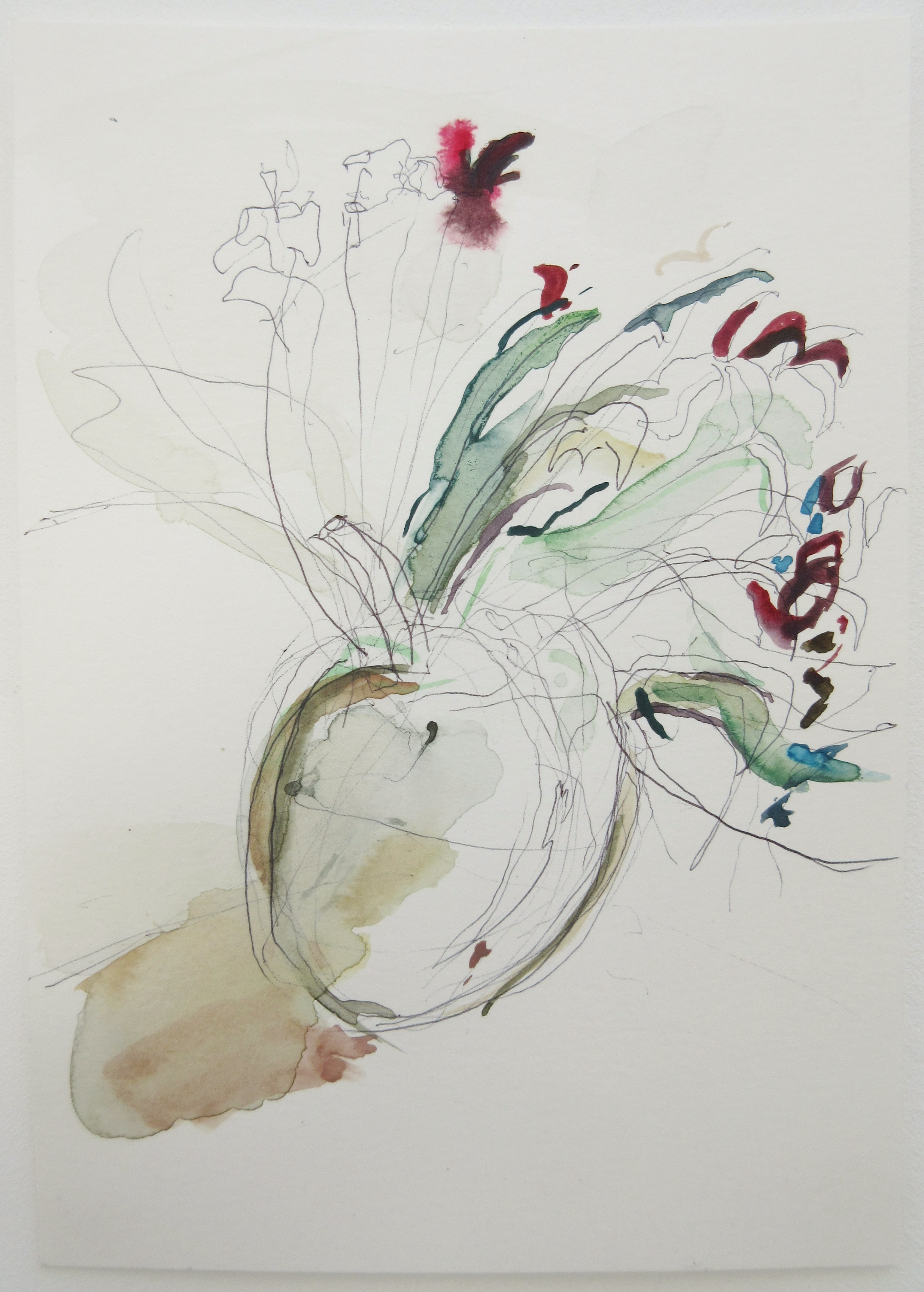 hPractice Run, Biro and Watercolour, 21cm x 15cm, 2019